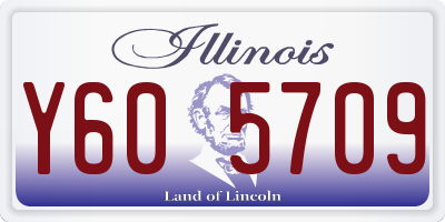 IL license plate Y605709