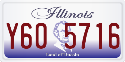 IL license plate Y605716