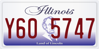 IL license plate Y605747