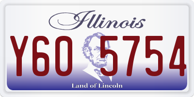 IL license plate Y605754