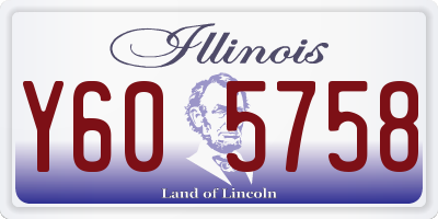 IL license plate Y605758