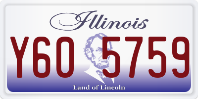 IL license plate Y605759