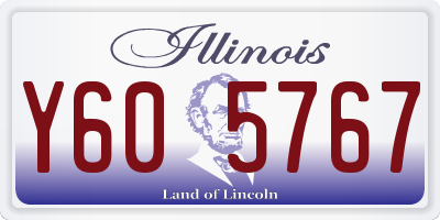 IL license plate Y605767