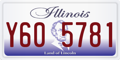 IL license plate Y605781