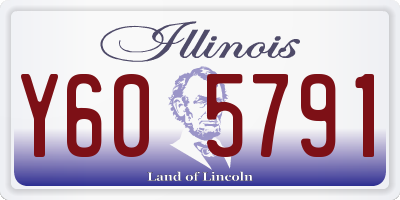 IL license plate Y605791