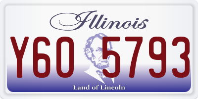IL license plate Y605793