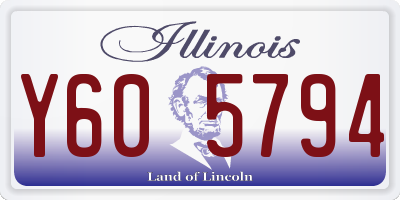 IL license plate Y605794
