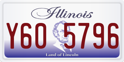 IL license plate Y605796