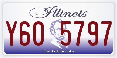 IL license plate Y605797