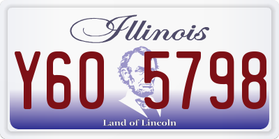 IL license plate Y605798