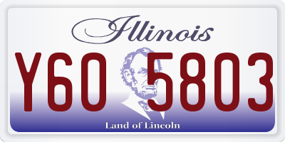 IL license plate Y605803