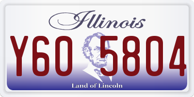 IL license plate Y605804