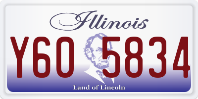 IL license plate Y605834
