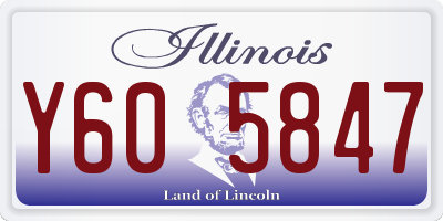 IL license plate Y605847