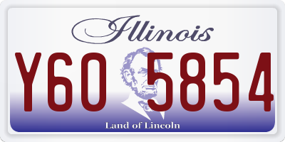 IL license plate Y605854