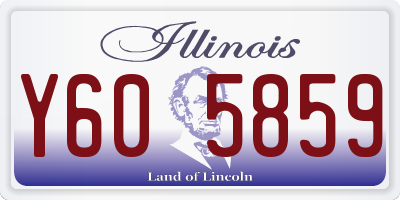 IL license plate Y605859