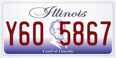 IL license plate Y605867