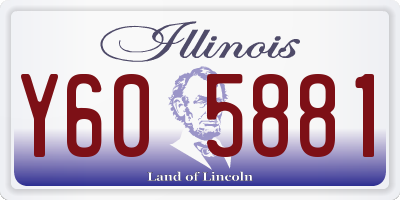 IL license plate Y605881