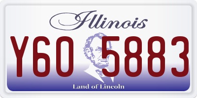 IL license plate Y605883
