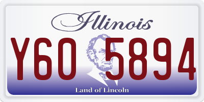 IL license plate Y605894