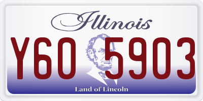IL license plate Y605903