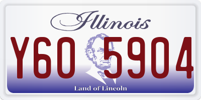 IL license plate Y605904