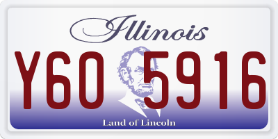IL license plate Y605916