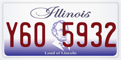 IL license plate Y605932