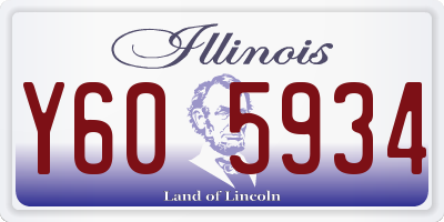IL license plate Y605934