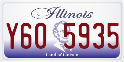 IL license plate Y605935