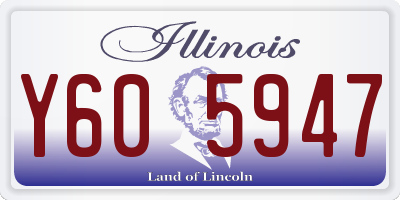 IL license plate Y605947