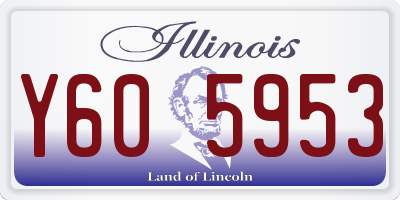 IL license plate Y605953