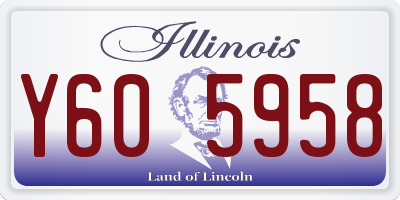 IL license plate Y605958