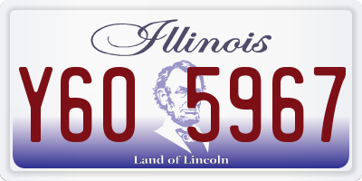 IL license plate Y605967