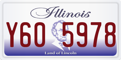 IL license plate Y605978
