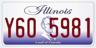 IL license plate Y605981