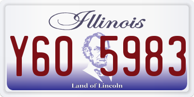 IL license plate Y605983