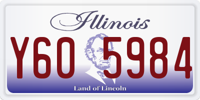 IL license plate Y605984