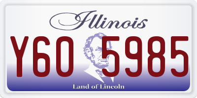 IL license plate Y605985