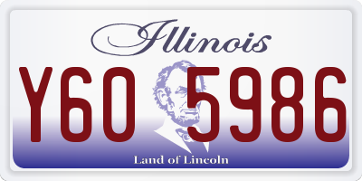 IL license plate Y605986