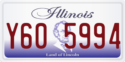 IL license plate Y605994