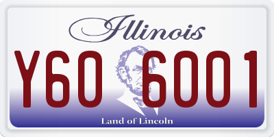 IL license plate Y606001