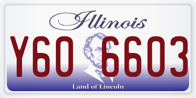IL license plate Y606603