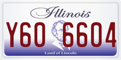 IL license plate Y606604