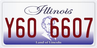 IL license plate Y606607