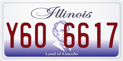 IL license plate Y606617