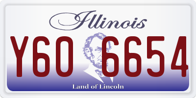 IL license plate Y606654