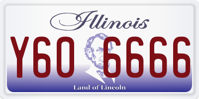 IL license plate Y606666