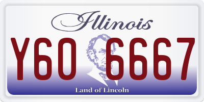 IL license plate Y606667