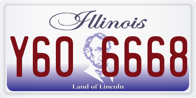 IL license plate Y606668